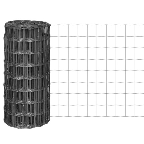 vidaXL Eurofence stål 10x0,8 m grå