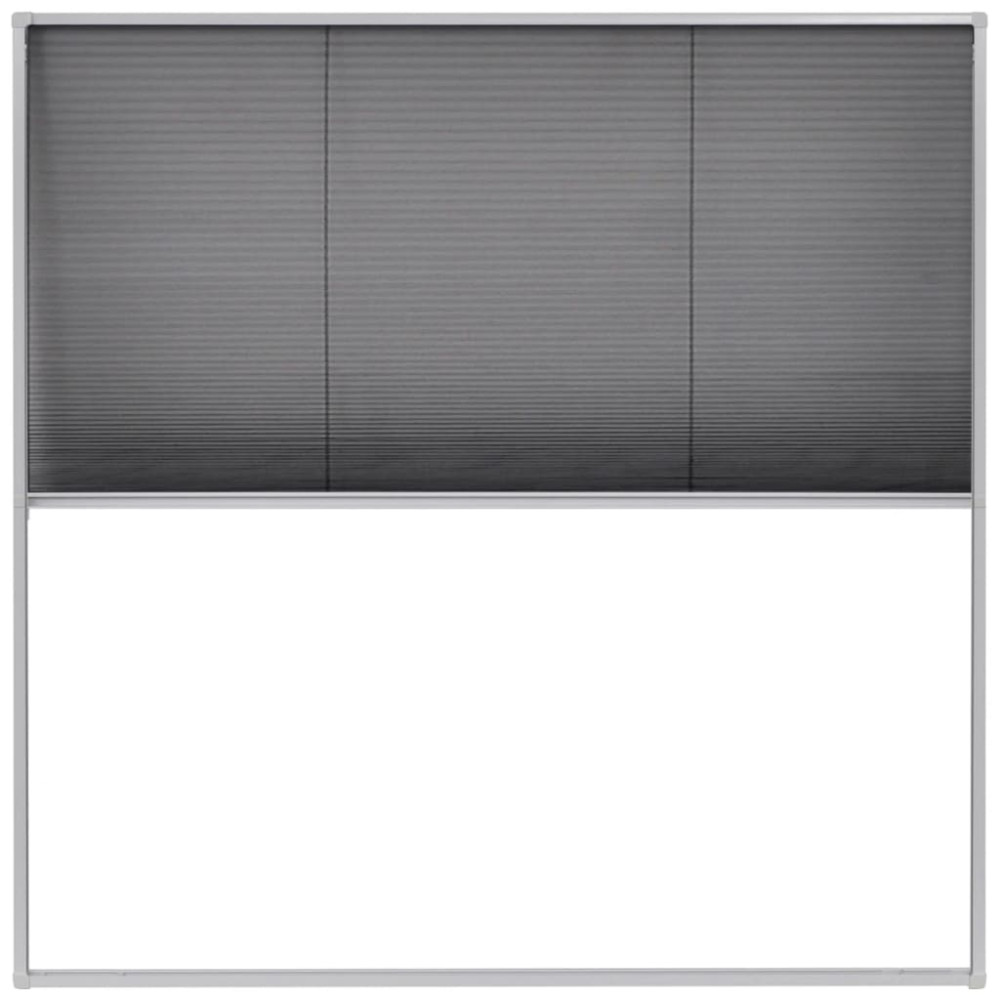 Produktbild för Plisserat insektsnät för fönster 120x120 cm aluminium