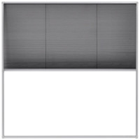 Produktbild för Plisserat insektsnät för fönster 120x120 cm aluminium