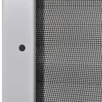 Produktbild för Plisserat insektsnät för fönster 120x120 cm aluminium