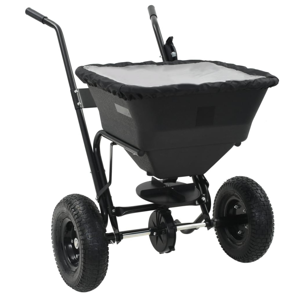 Produktbild för Saltspridare manuell PVC och stål 106x73x76 cm 45 L