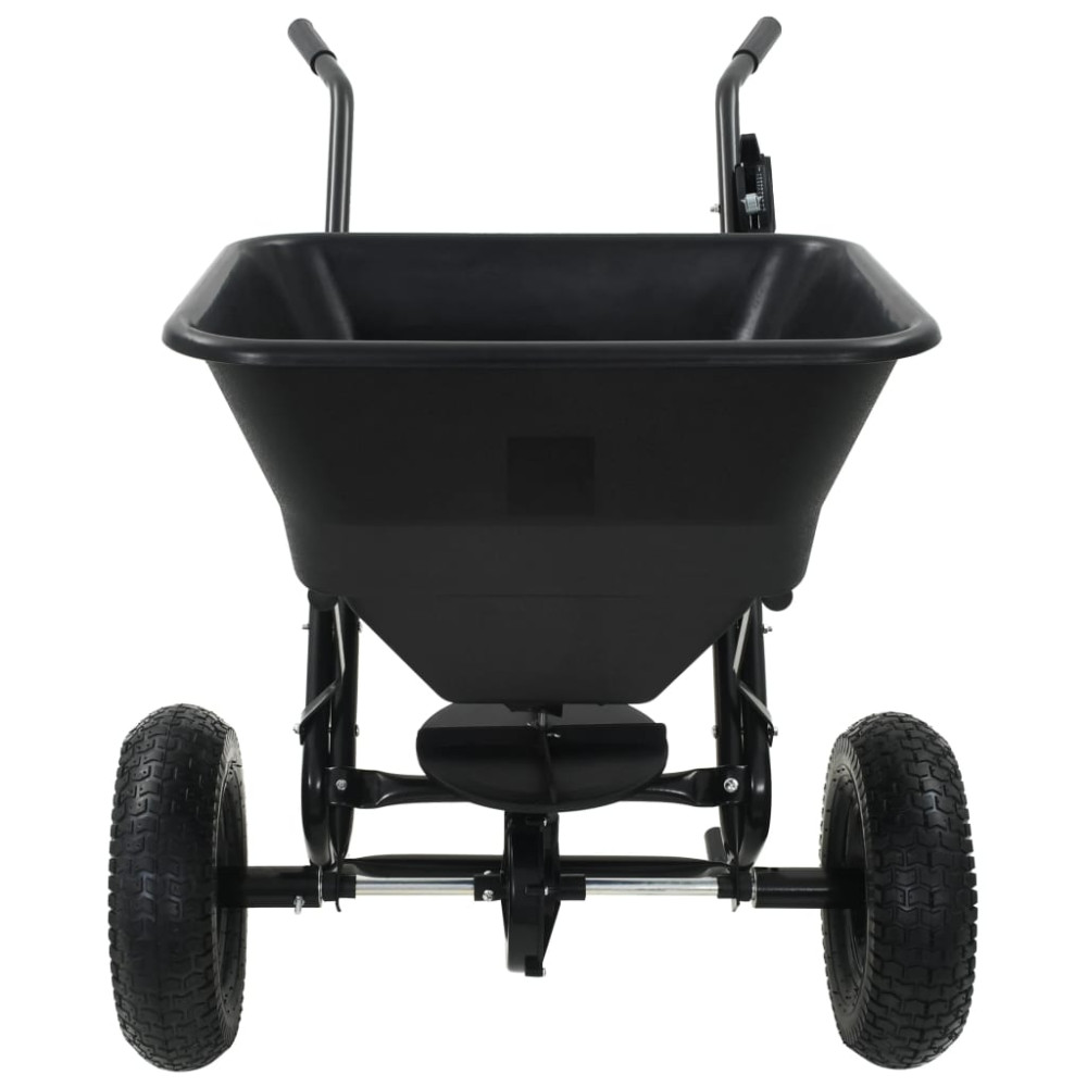 Produktbild för Saltspridare manuell PVC och stål 106x73x76 cm 45 L