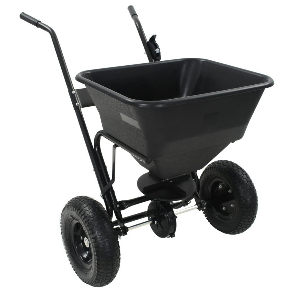 Produktbild för Saltspridare manuell PVC och stål 106x73x76 cm 45 L