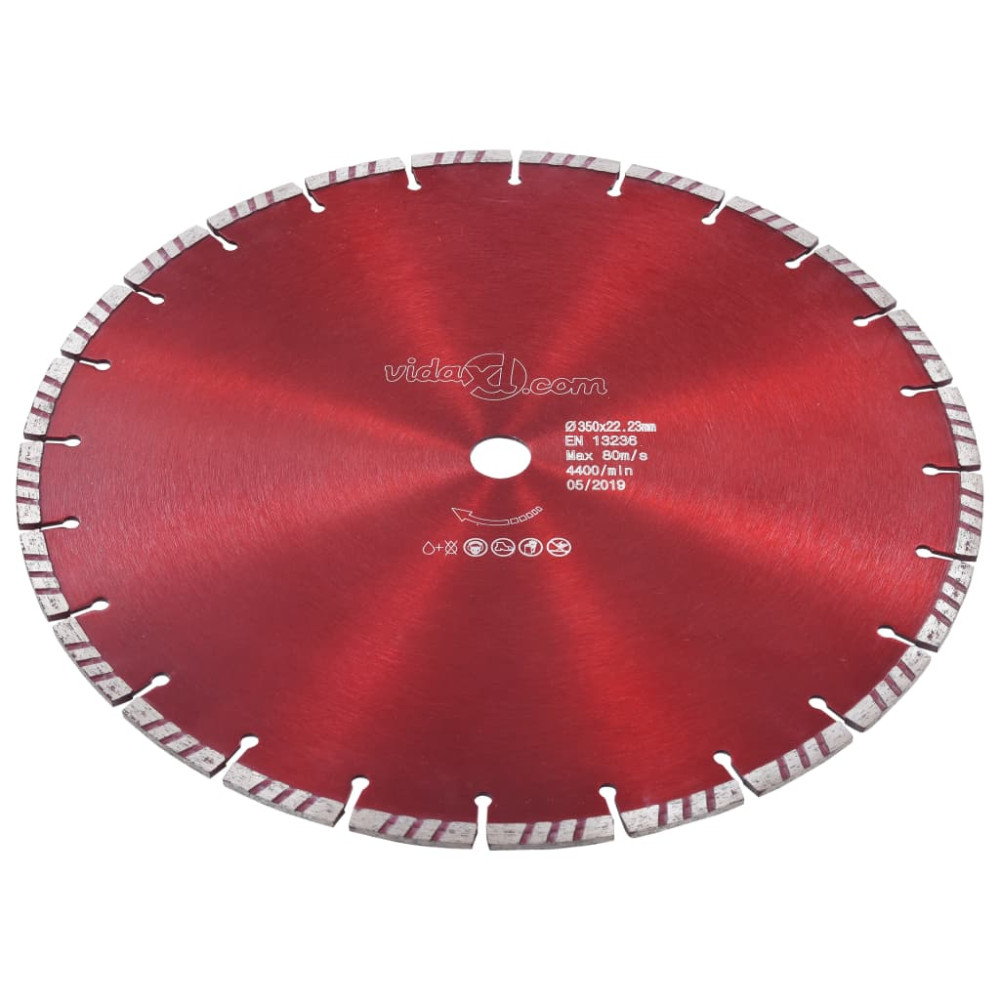 Produktbild för Diamantklinga med Turbo Steel 350 mm