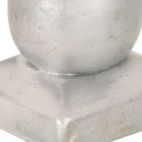 Produktbild för Stolphattar klot 6 st galvaniserad metall 91x91 mm
