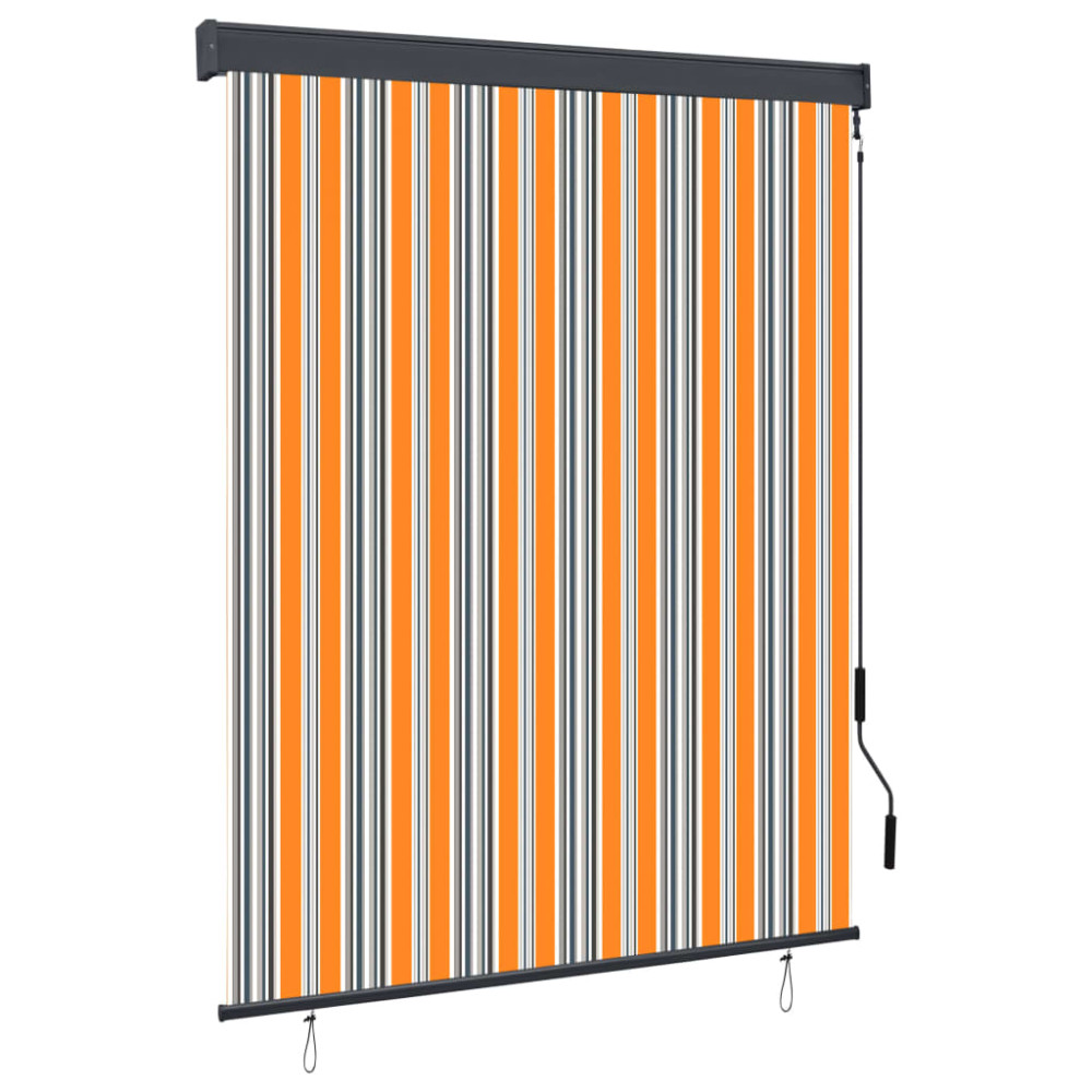 Produktbild för Rullgardin utomhus 140x250 cm gul och blå