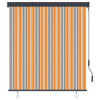 Produktbild för Rullgardin utomhus 140x250 cm gul och blå