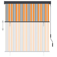 Produktbild för Rullgardin utomhus 140x250 cm gul och blå