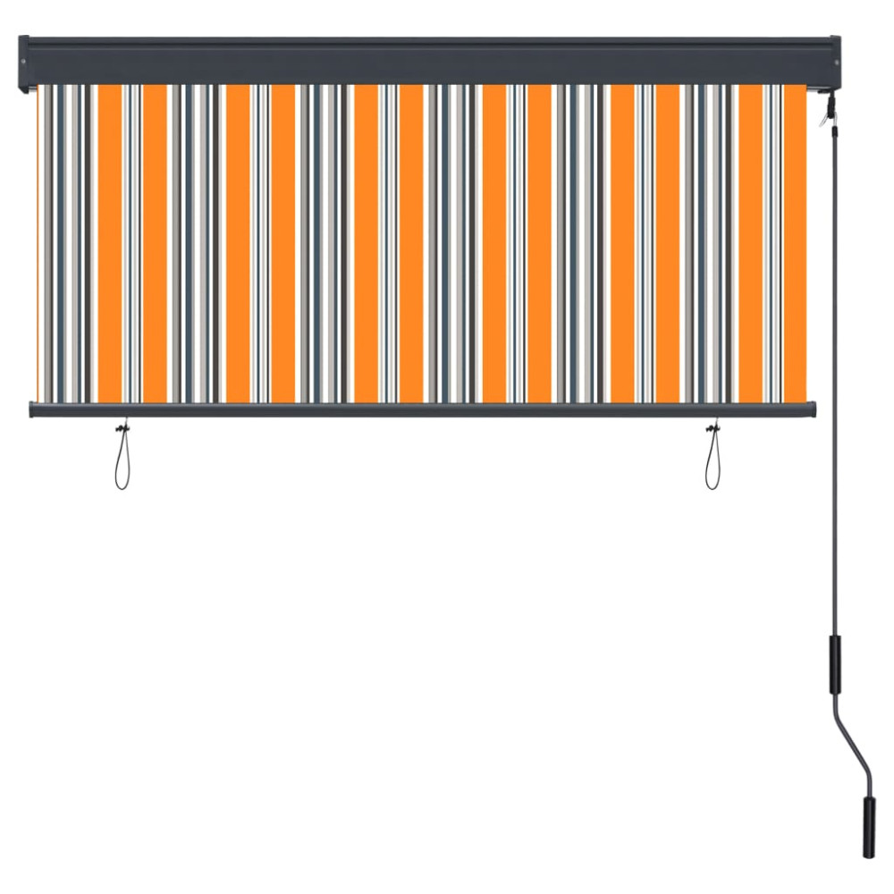 Produktbild för Rullgardin utomhus 140x250 cm gul och blå