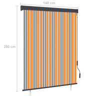 Produktbild för Rullgardin utomhus 140x250 cm gul och blå