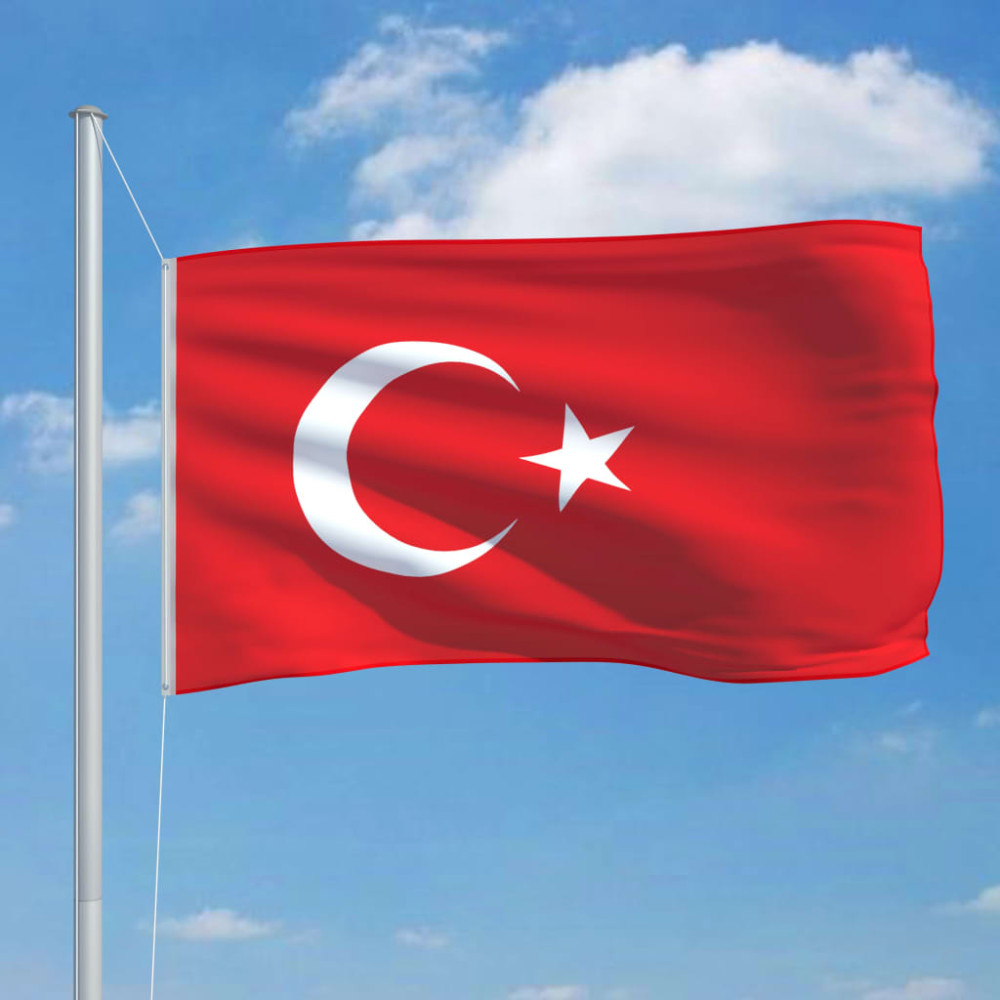 Produktbild för Turkiets flagga 90x150 cm