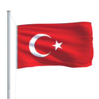 Produktbild för Turkiets flagga 90x150 cm