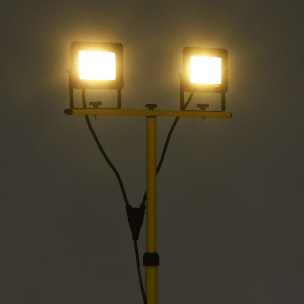 Produktbild för Strålkastare med stativ 2x50 W LED varmvit