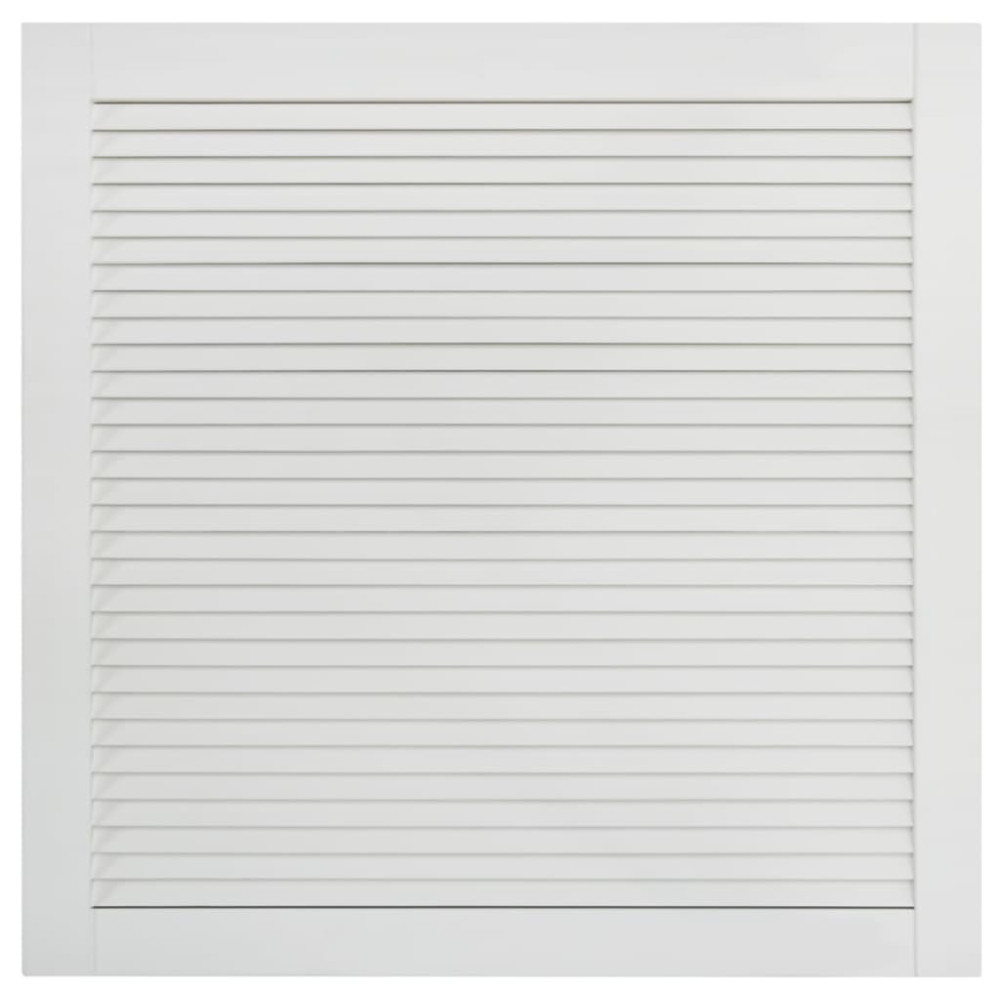 Produktbild för Skåplucka lamelldesign vit 39,5x39,4 cm massiv furu