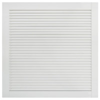 Produktbild för Skåplucka lamelldesign vit 39,5x39,4 cm massiv furu