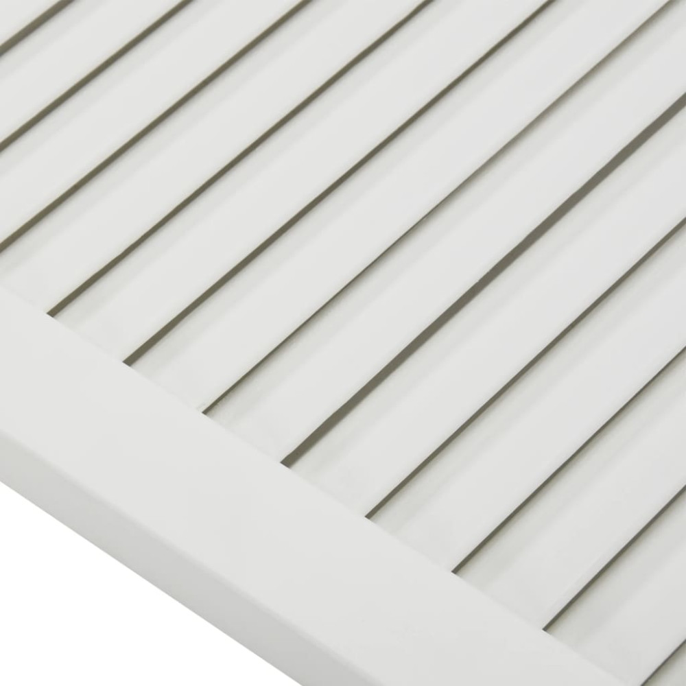 Produktbild för Skåplucka lamelldesign vit 39,5x39,4 cm massiv furu