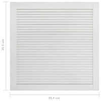 Produktbild för Skåplucka lamelldesign vit 39,5x39,4 cm massiv furu