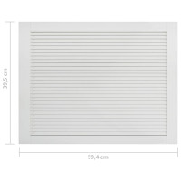 Produktbild för Skåplucka lamelldesign vit 39,5x59,4 cm massiv furu