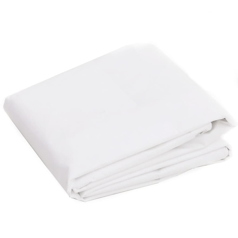 Produktbild för Presenning 260 g/m² 6x6 m vit HDPE