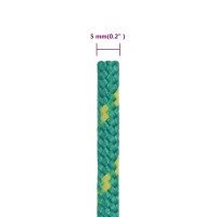 Produktbild för Båtlina grön 5 mm 100 m polypropen