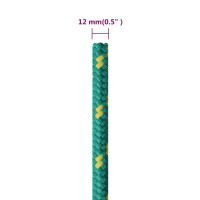 Produktbild för Båtlina grön 12 mm 25 m polypropen