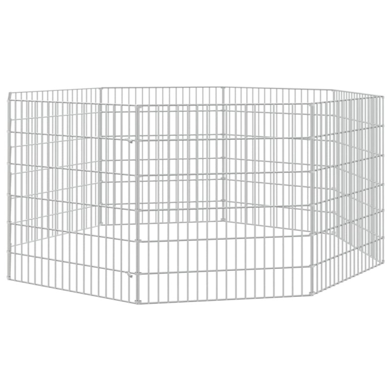 Produktbild för Kaninhage 8 paneler 54x60 cm galvaniserat järn