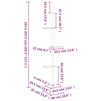 Produktbild för Golv-till-tak klösträd gräddvit 267,5-297,5 cm