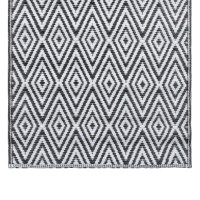 Produktbild för Utomhusmatta ARAKIL vit och svart 80x150 cm PP