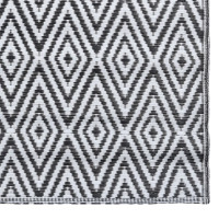 Produktbild för Utomhusmatta ARAKIL vit och svart 80x150 cm PP