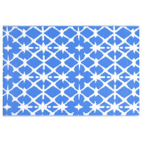 Produktbild för Utomhusmatta blå och vit 80x150 cm PP
