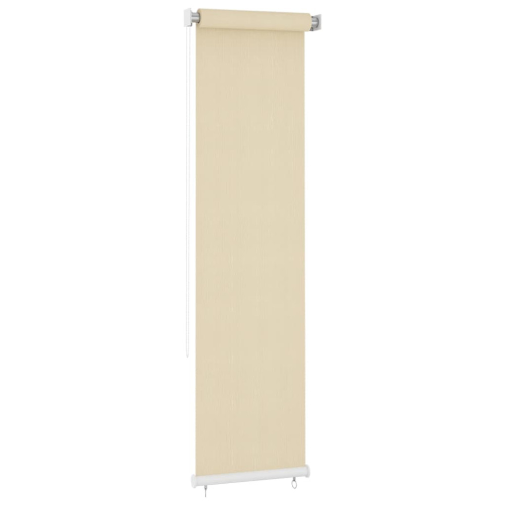 Produktbild för Rullgardin utomhus gräddvit 65(B)x230(H) cm HDPE