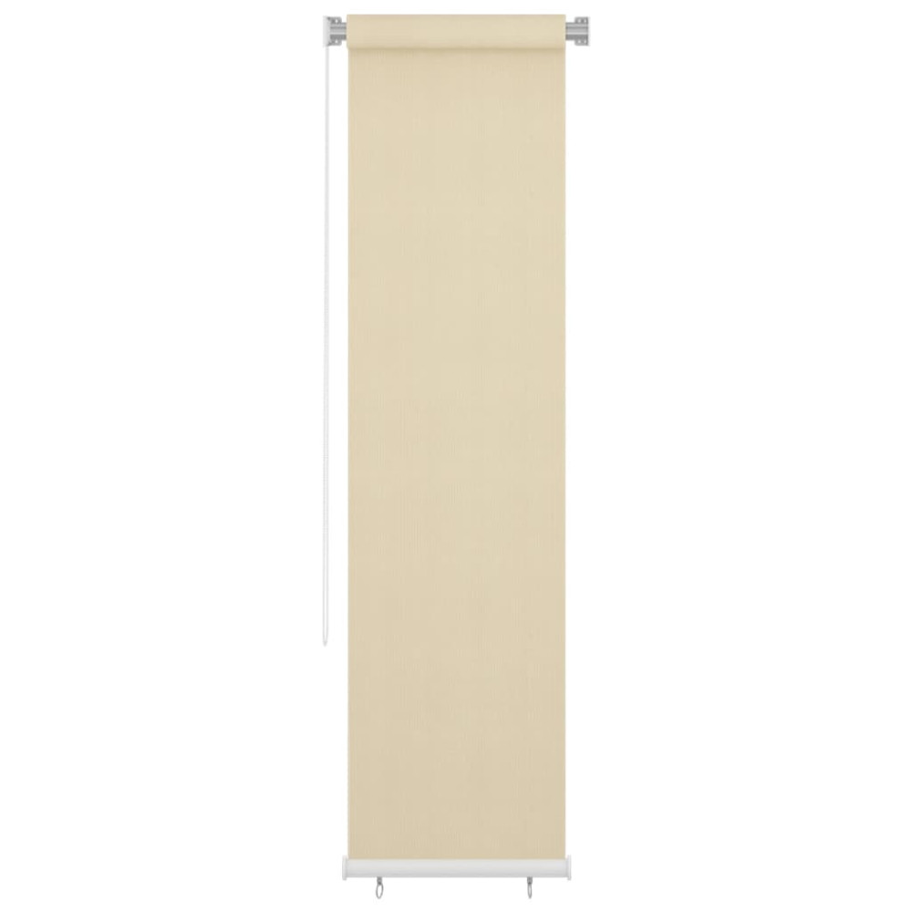 Produktbild för Rullgardin utomhus gräddvit 65(B)x230(H) cm HDPE