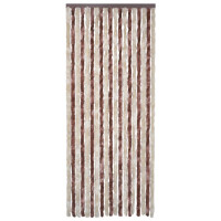Produktbild för Insektsdraperi beige och ljusbrun 118x220 cm chenille