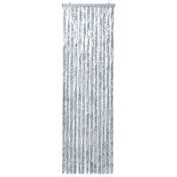 Produktbild för Insektsdraperi vit och grå 118x220 cm chenille