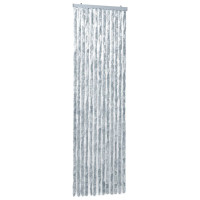 Produktbild för Insektsdraperi vit och grå 118x220 cm chenille