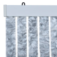 Produktbild för Insektsdraperi vit och grå 118x220 cm chenille
