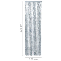Produktbild för Insektsdraperi vit och grå 118x220 cm chenille