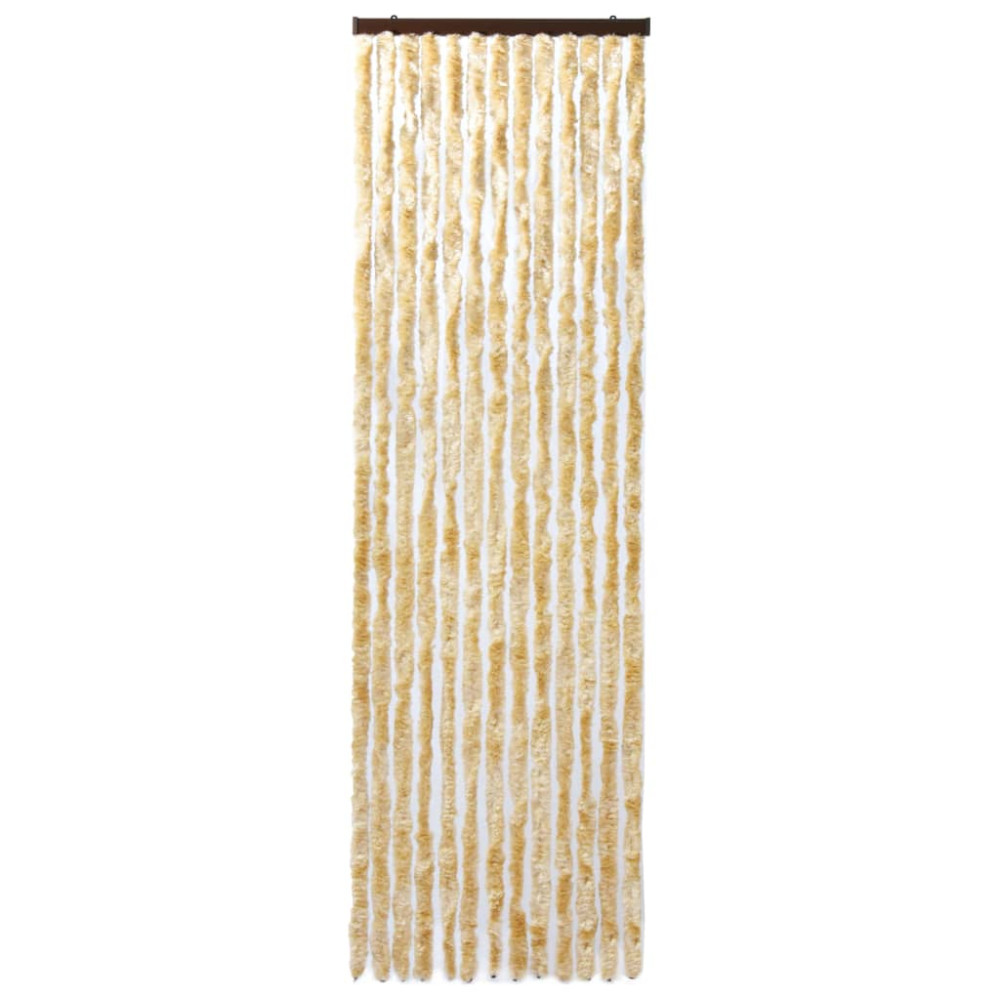 Produktbild för Insektsdraperi beige 118x220 cm chenille