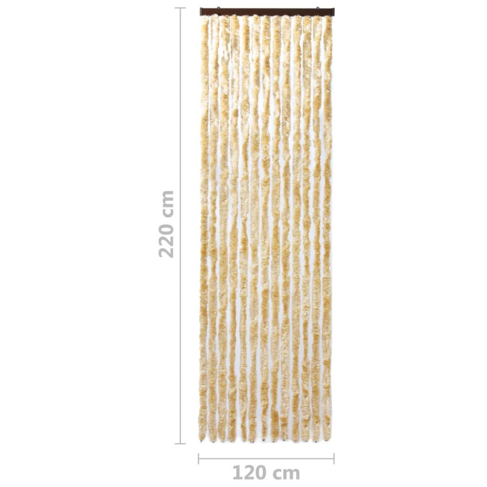 Produktbild för Insektsdraperi beige 118x220 cm chenille