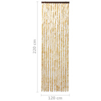 Produktbild för Insektsdraperi beige 118x220 cm chenille