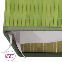 Produktbild för Tvättkorg bambu med 1 sektion grön