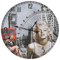 Produktbild för Väggklocka vintage Marilyn Monroe 60 cm