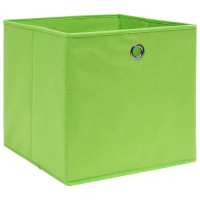 Produktbild för Förvaringslådor 4 st non-woven tyg 28x28x28 cm grön