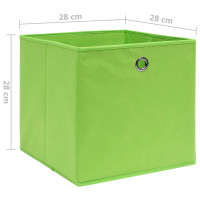 Produktbild för Förvaringslådor 10 st non-woven tyg 28x28x28 cm grön