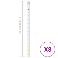 Produktbild för Meteorregn 8 st 30 cm 192 lysdioder varmvit inne/ute