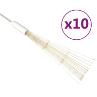 Produktbild för Utomhusbelysning fyrverkerier 10 st varmvit 20cm 1400 lysdioder