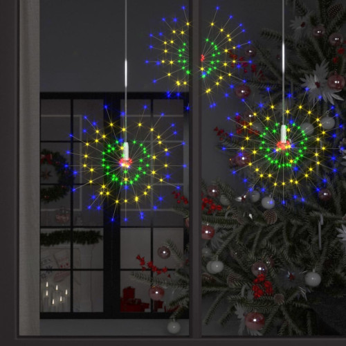 vidaXL Utomhusbelysning fyrverkerier 2 st flerfärgad 20cm 280 LED