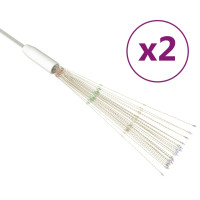 Produktbild för Utomhusbelysning fyrverkerier 2 st flerfärgad 20cm 280 LED