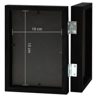 Produktbild för Tvådelad fotoram svart 2x(10x15 cm)