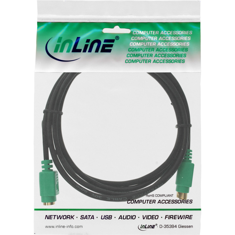 Produktbild för InLine 13342H PS2-kablar 2 m Svart